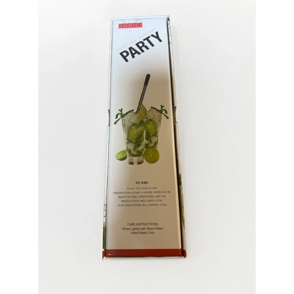UNDICI Swizzle Party Cocktail Stick For Freezer‎ Cooling Drinks - NEW